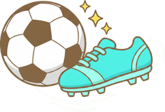 Icon Ref Soccer Boot Ball Icon Bright Kawaii Label Art V1 1024