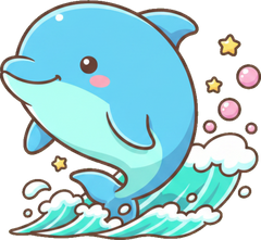 Icon Ai 2026 07 05T164247033Z Mermaid Dolphin Splash Bright Kawaii Label Art V1 1024