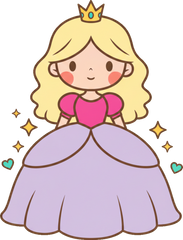 Icon Princess Character Bright Bright Kawaii Princess Label Art V1 1024