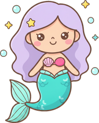 Icon Ref Mermaid Shell Icon Bright Kawaii Label Art V1 1024