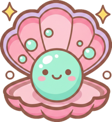 Icon Ai 2026 07 05T164247033Z Mermaid Pearl Shell Bright Kawaii Label Art V1 1024