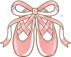 Icon Ref Ballet Slippers Icon Bright Kawaii Label Art V1 1024