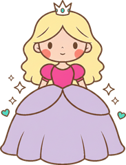 Icon Princess Character Bright Bright Kawaii Princess Label Art V1 1024
